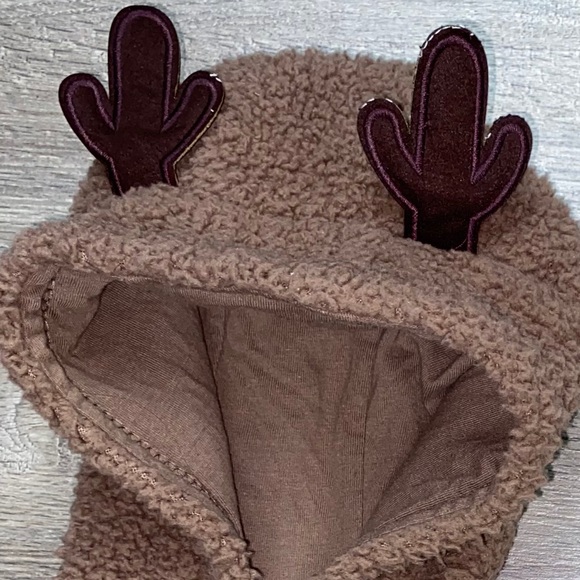 Carter’s Reindeer Zip Bunting Newborn Reindeer Pram Newborn Holiday Bunting - Picture 6 of 14